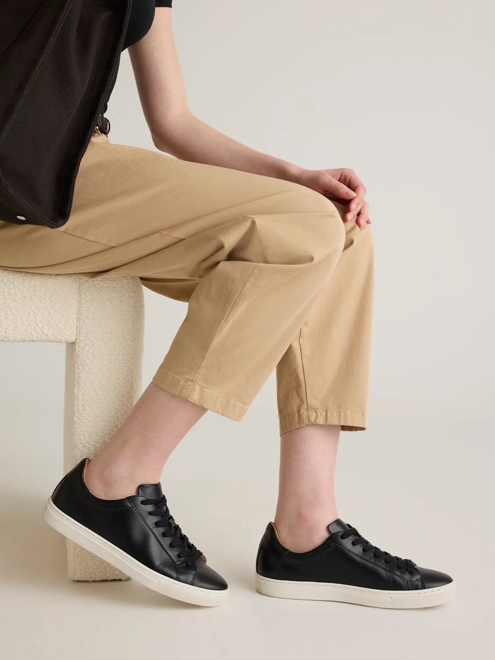 Quince 100% Leather Everyday Sneaker / Black, 7